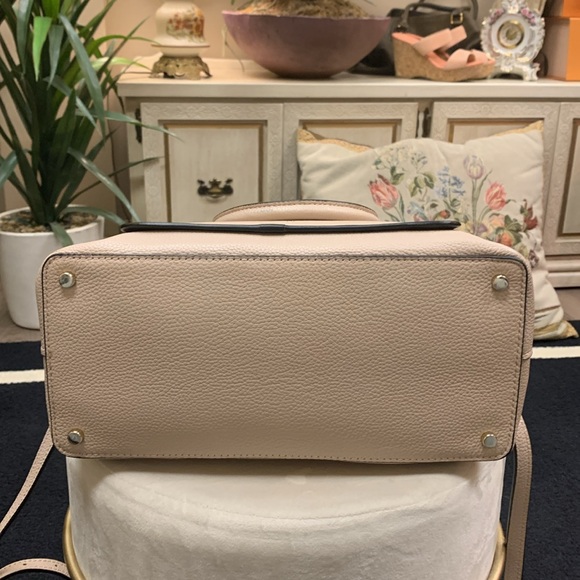 Kate Spade Ward Place Evangelie Satchel Bag Dusty Pink/Black Medium - Picture 10 of 16